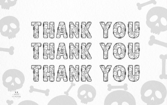 Halloween Army Skull Font PNG with transparent background - Preview 2