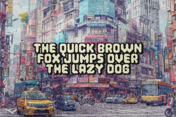 Pixel Game Font PNG with transparent background - Preview 5