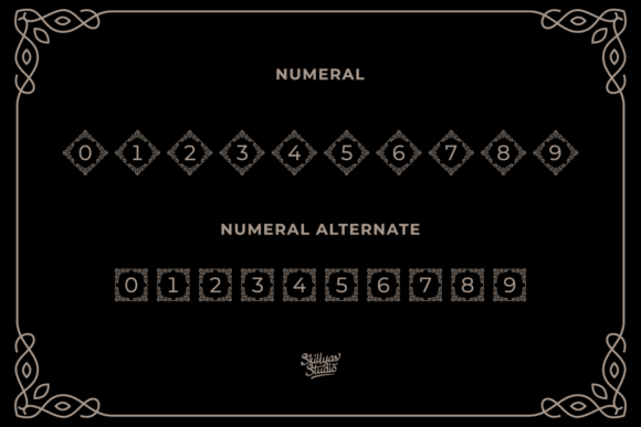 Rootinalist Monogram Font PNG with transparent background - Preview 3