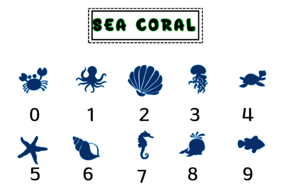 Sea Coral Font PNG with transparent background - Preview 3