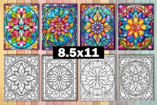 300 Stained Mandala Glass Coloring Pages Graphic by PLAY ZONE ...
