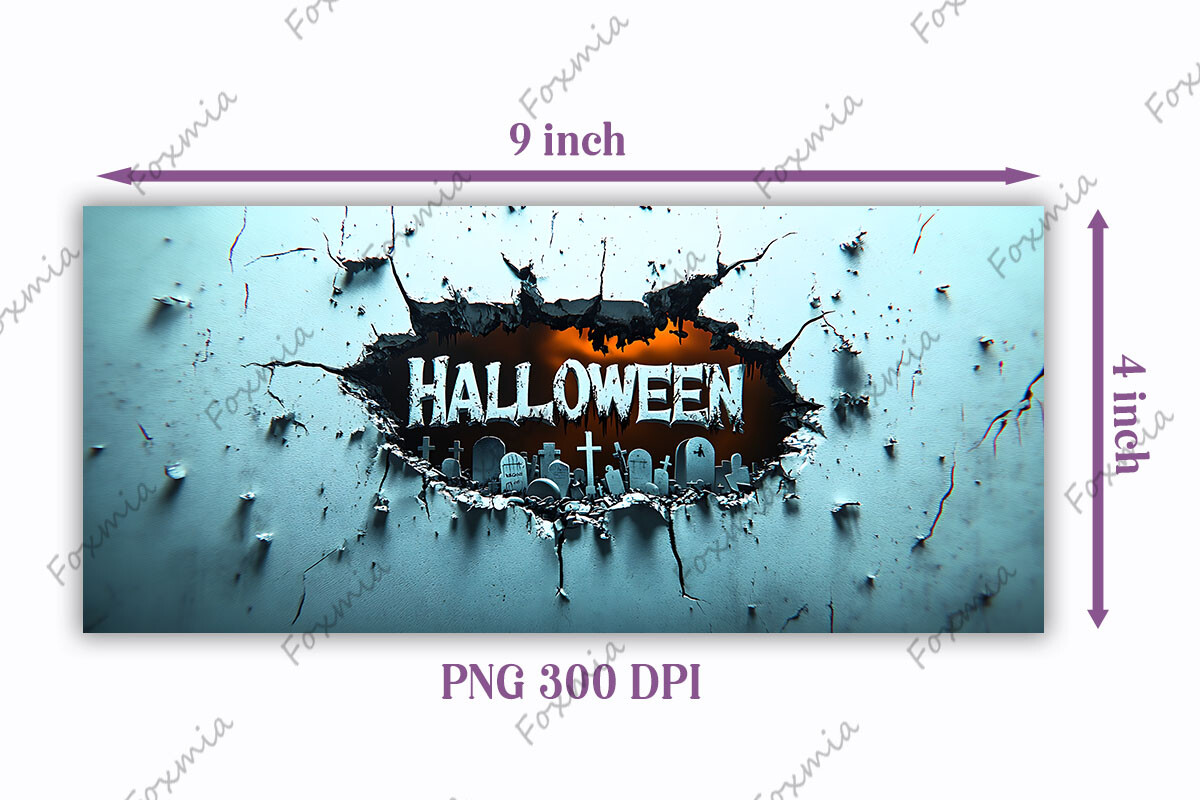3D Spooky Halloween Mug Wrap PNG Graphic by Foxmia · Creative Fabrica