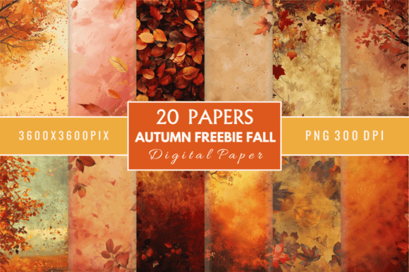 Autumn Freebie Fall Digital Paper Bundle