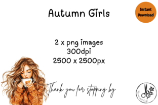 Autumn Girls, Clip Art Graphic by Passionateaboutcraft · Creative Fabrica