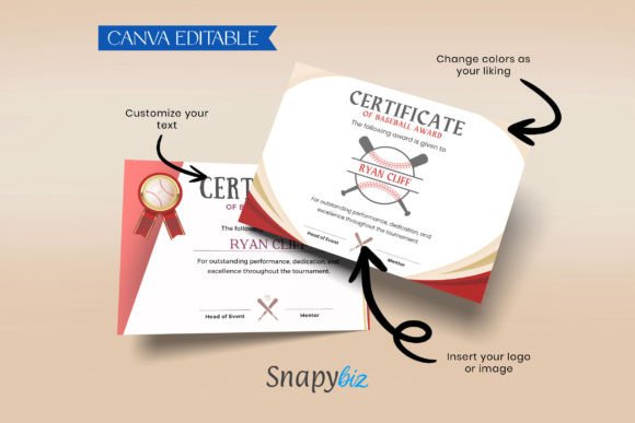 Baseball Award Certificates Templates