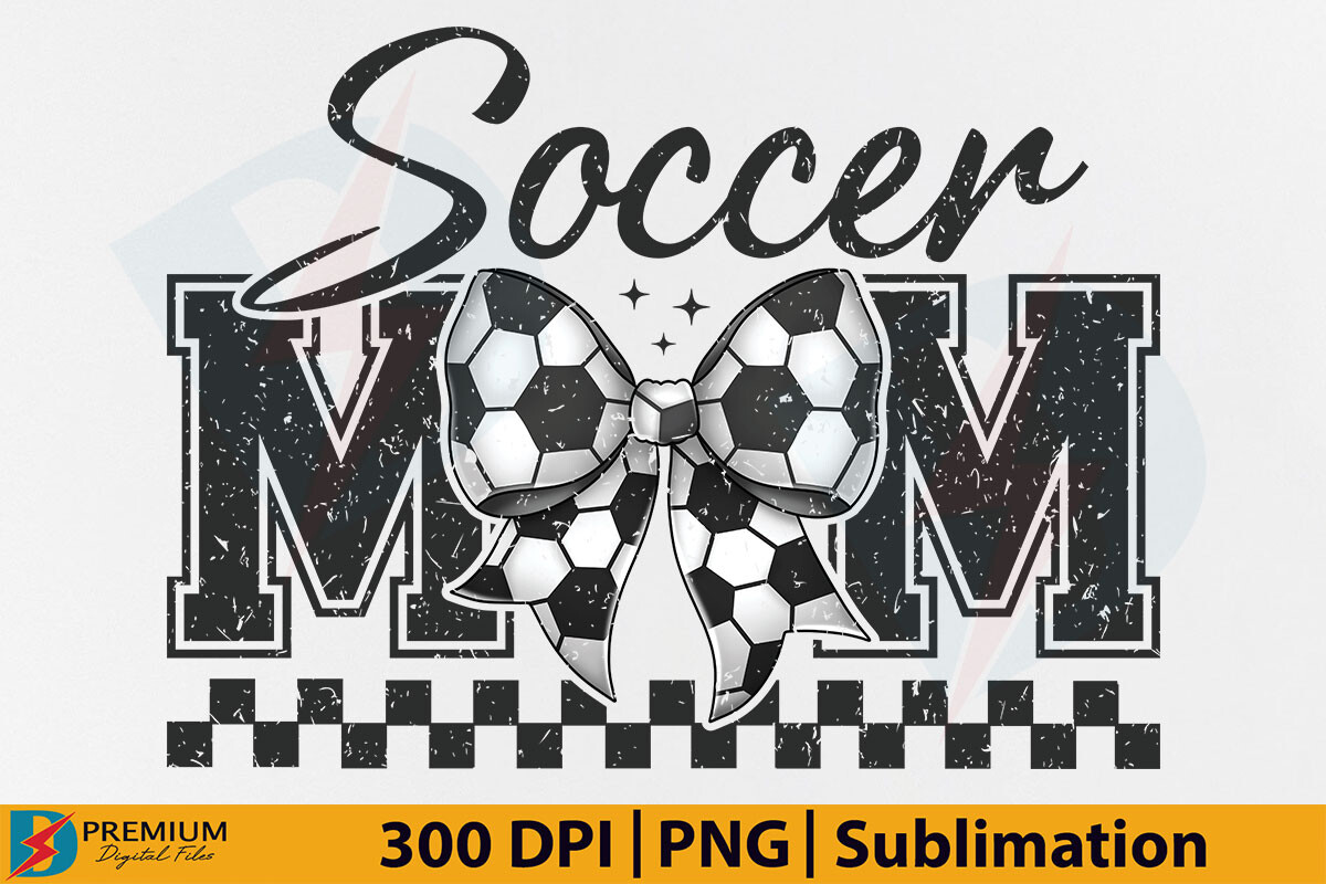 Coquette Soccer Mom Bow Retro Sport Mama Graphic by Premium Digital ...