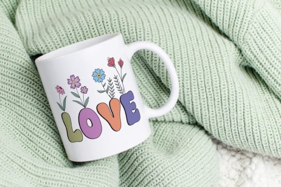 Flower on Top Font PNG with transparent background - Preview 4
