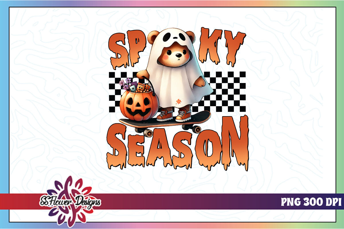 Halloween Ghost Spooky Trick Treat PNG Graphic by ssflower · Creative ...