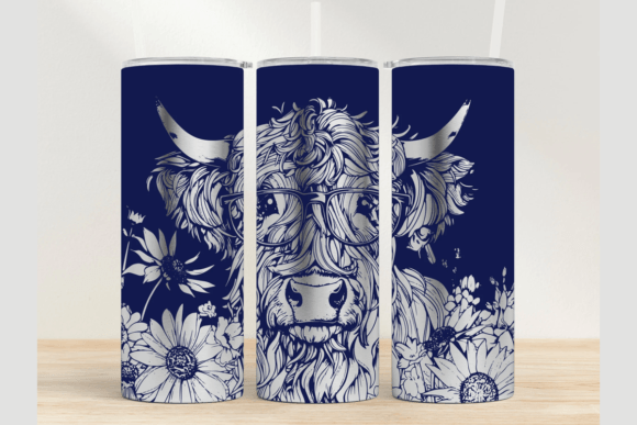 Highland Cow 20oz Laser Tumbler SVG