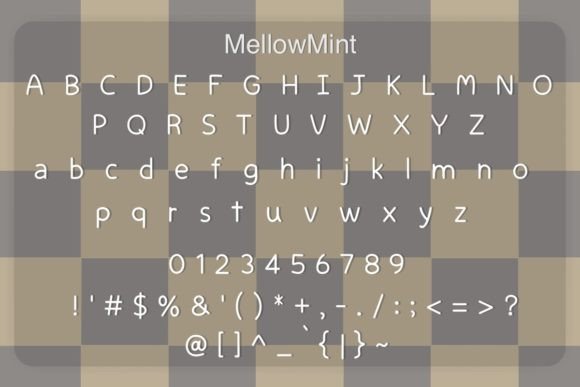 Mellowmint Font PNG with transparent background - Preview 4