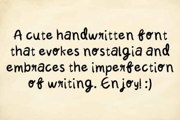 Nostalgic Notes Font PNG with transparent background - Preview 3