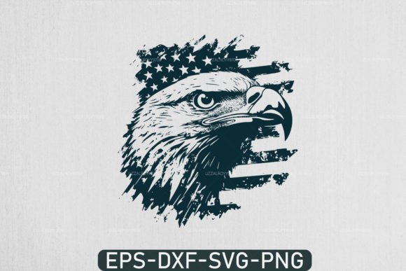 Patriotic Eagle with American Flag Svg Graphic by uzzalroyy9706 ...