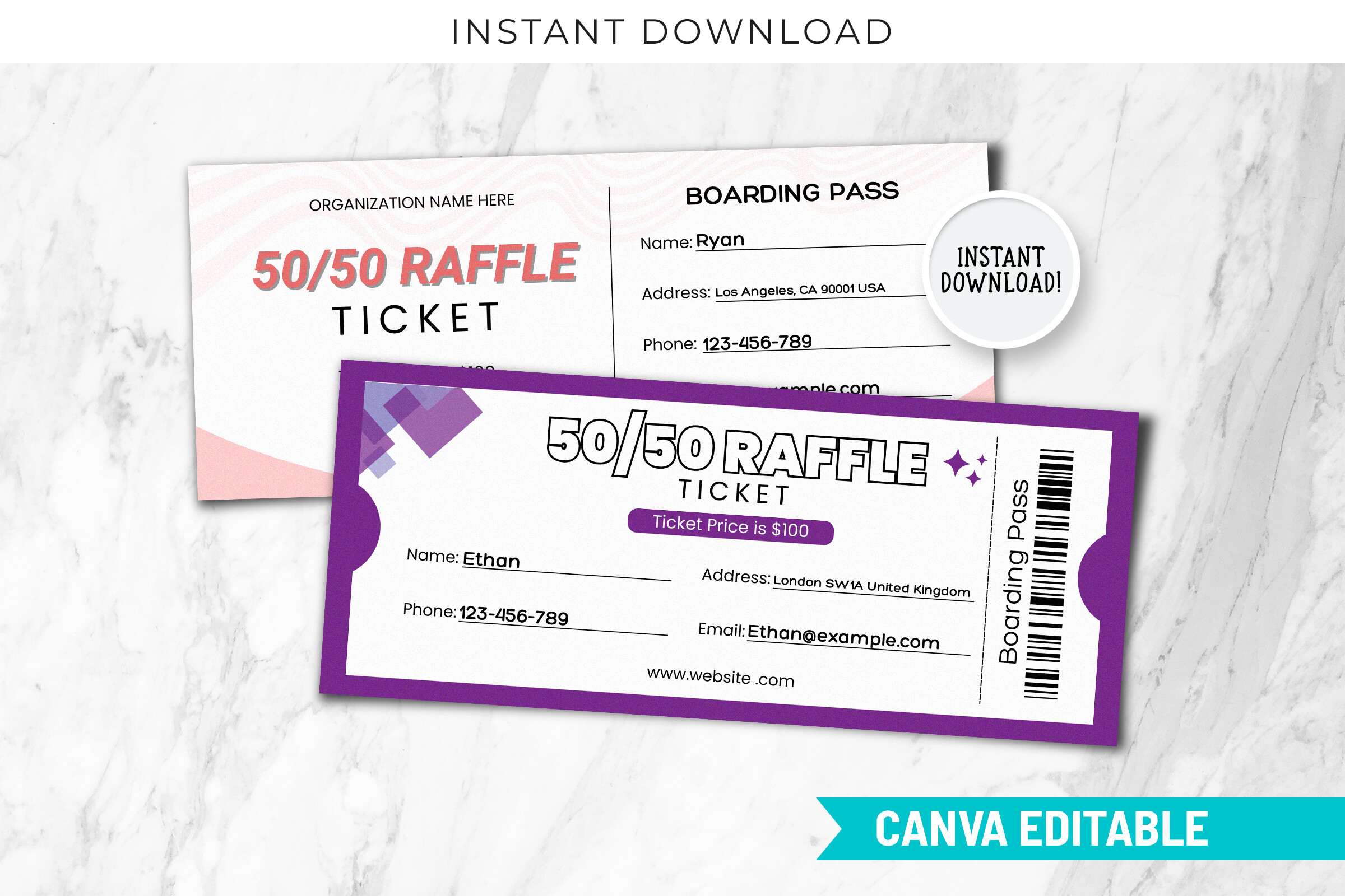 Personalized Raffle Ticket Templates