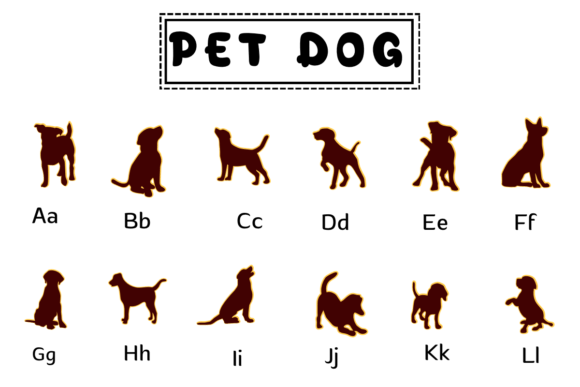 Pet Dog Font PNG with transparent background - Preview 1