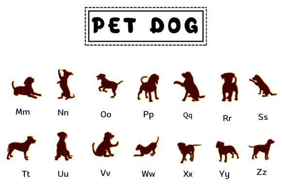 Pet Dog Font PNG with transparent background - Preview 2