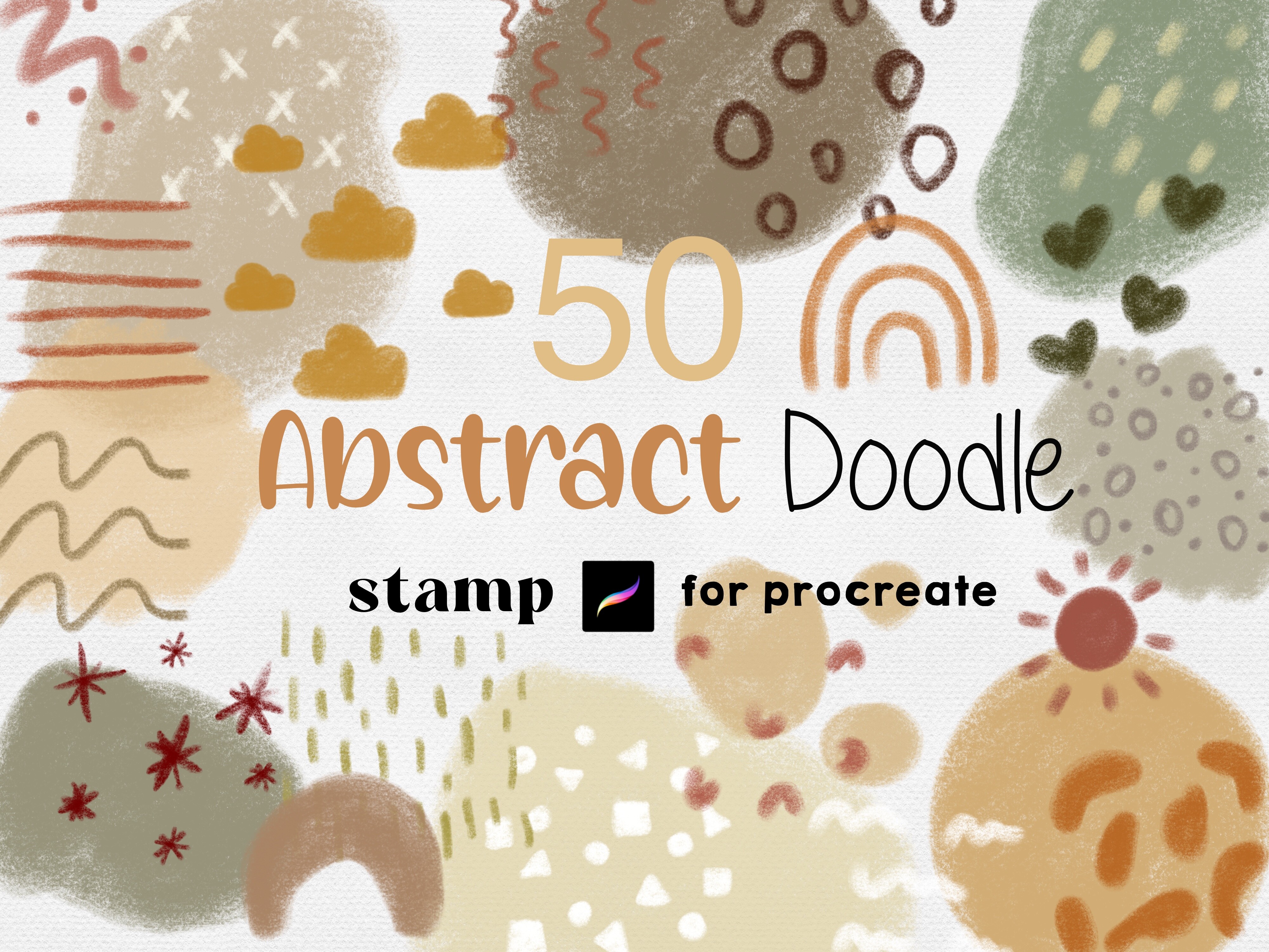 Procreate Boho Abstract Stamps Shapes Graphic by MilaMockup · Creative ...