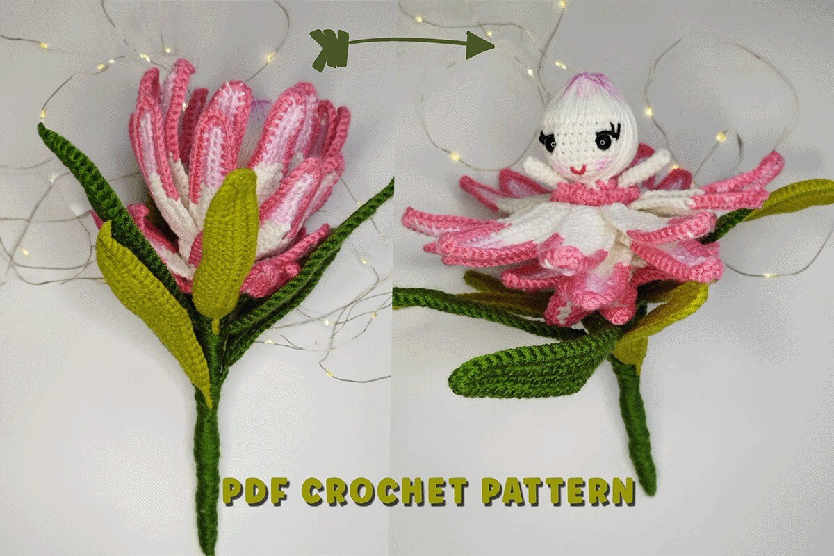 Reversible Protea Flower Crochet Pattern