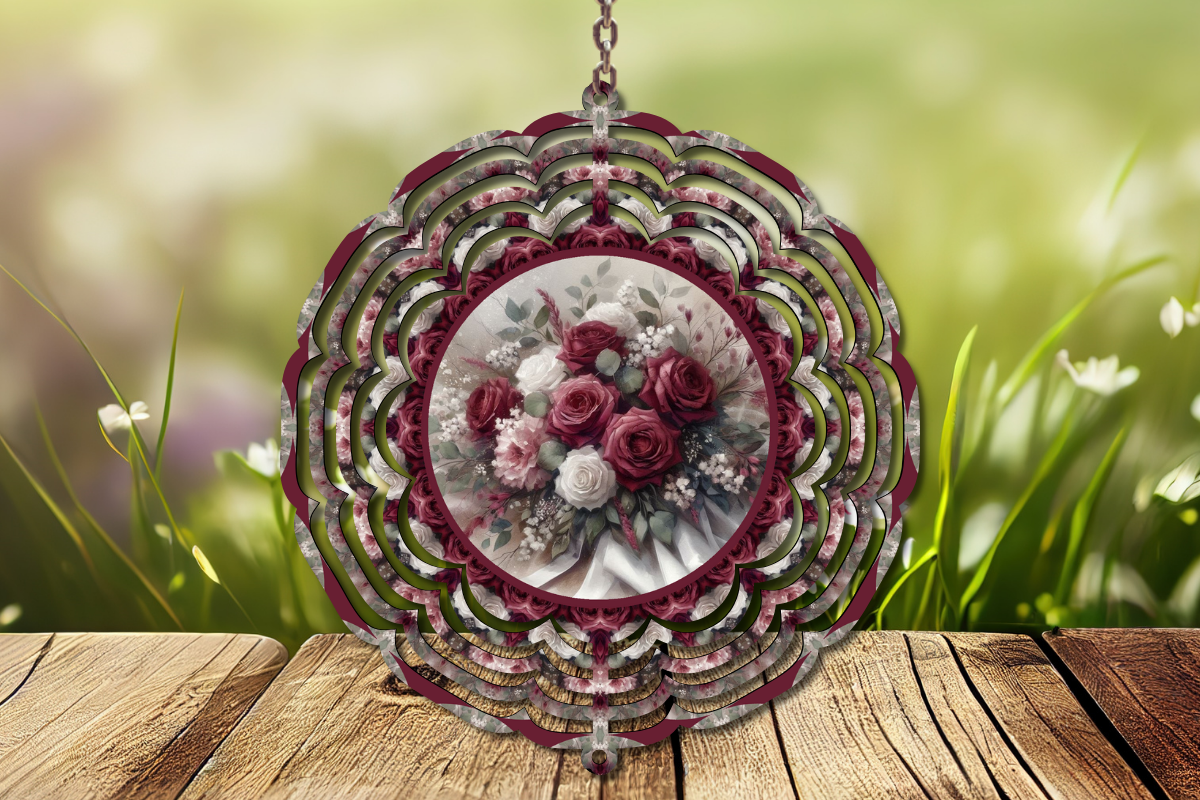 Rose Bouquet Wind Spinner Graphic by TCSP Designs · Creative Fabrica