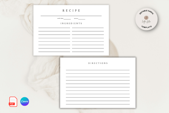 Simple Kitchen Recipe Card Template