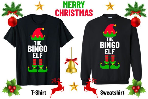 The Bingo Elf Christmas T-Shirt Design
