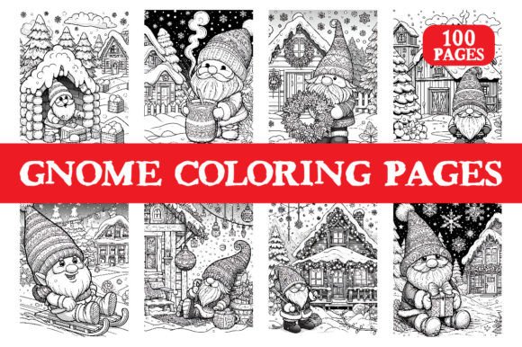 100 Gnome Coloring Pages