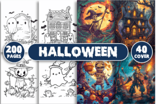 200 Cute Halloween Coloring Book Pages Graphic by Design Hub · Creative ...