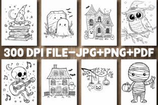 200 Cute Halloween Coloring Book Pages Graphic by Design Hub · Creative ...