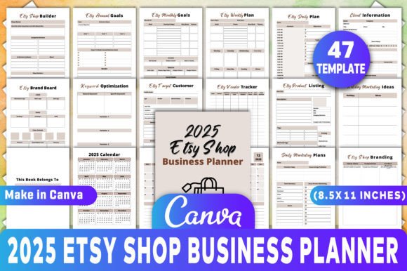 2025 Etsy Shop Business Planner Graphic by KDP GRAVITY · Creative Fabrica