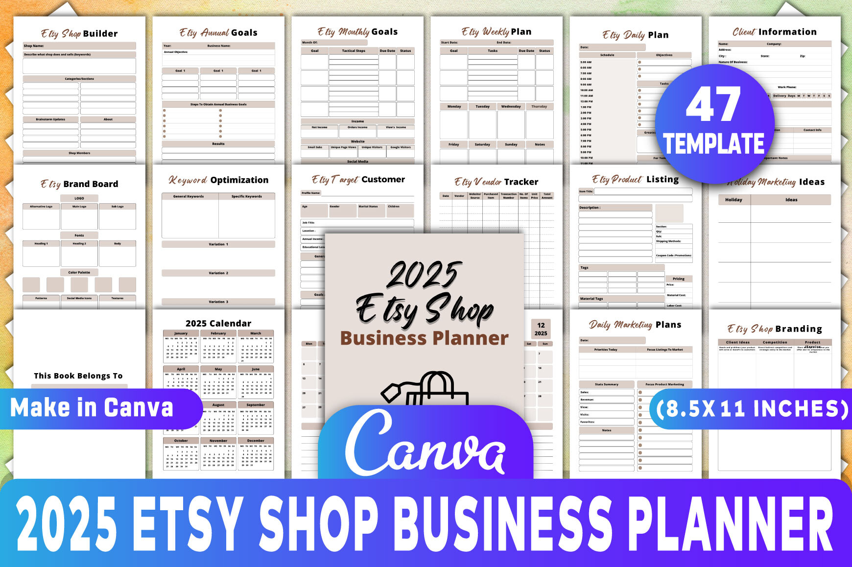 2025 Etsy Shop Business Planner Graphic by KDP GRAVITY · Creative Fabrica