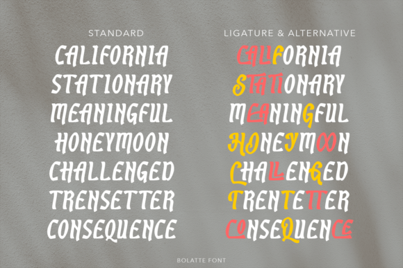 Bolatte Font PNG with transparent background - Preview 2