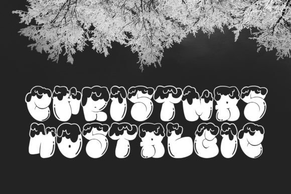Bubble Snow Font - Preview 1