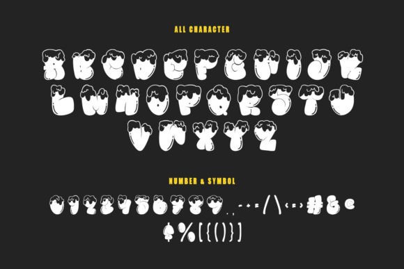 Bubble Snow Font - Preview 6