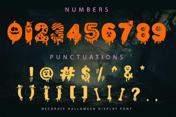 Cute Halloween Ghost Font PNG with transparent background - Preview 4