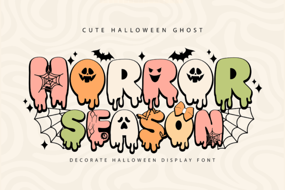 Cute Halloween Ghost Font PNG with transparent background - Preview 5