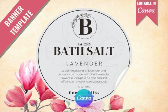 Canva Rounded Sticker Label Template