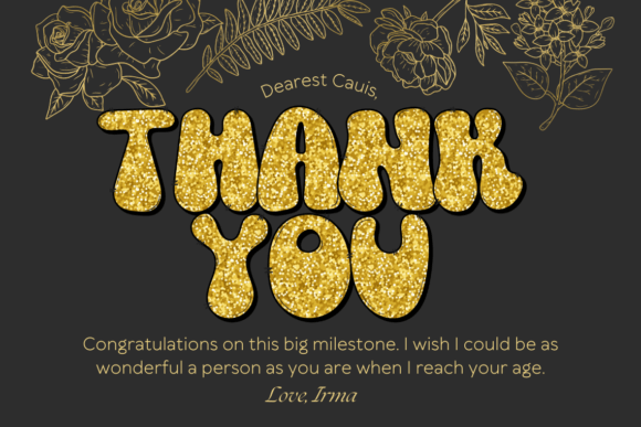 Gold and Silver Glitter Groovy Font - Preview 5