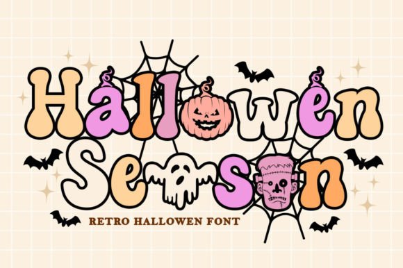 Hallowen Season Font: Delightful Retro Halloween Typeface with Vintage Charm