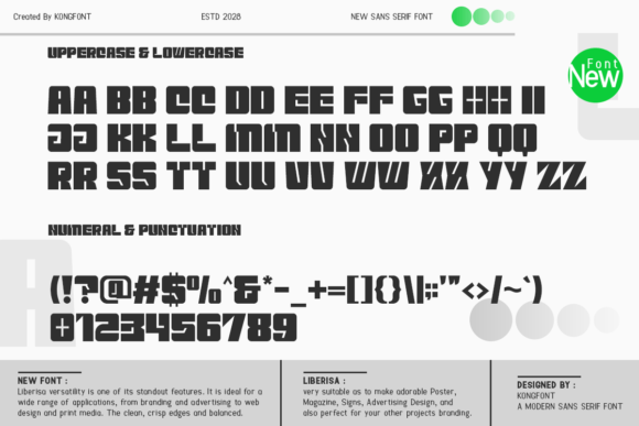 Liberisa Font PNG with transparent background - Preview 3