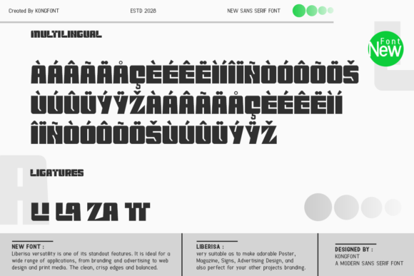 Liberisa Font PNG with transparent background - Preview 4
