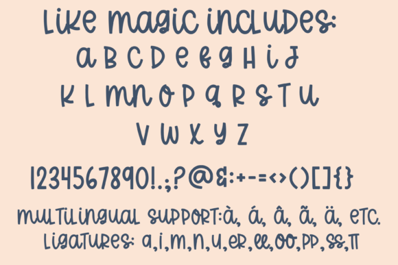 Like Magic Font PNG with transparent background - Preview 1