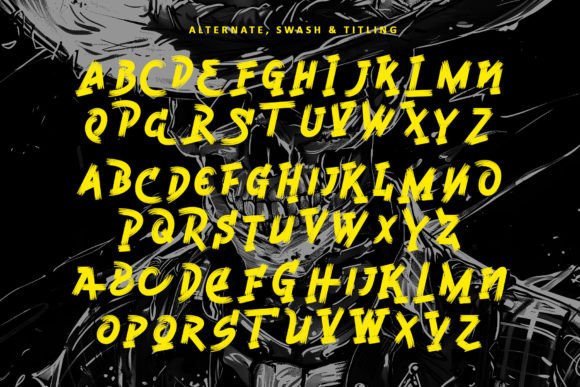 Queen Rocker Font PNG with transparent background - Preview 6