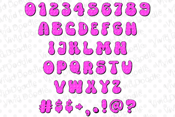 Rainbow Dot Neon Font PNG with transparent background - Preview 5