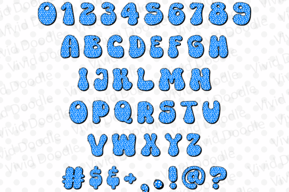 Rainbow Dot Neon Font PNG with transparent background - Preview 6