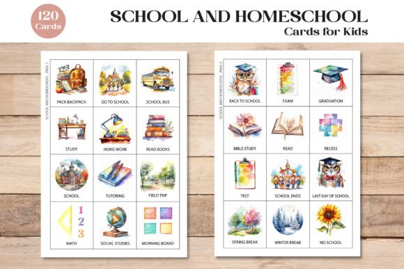 School and Homeschool Visual Cards