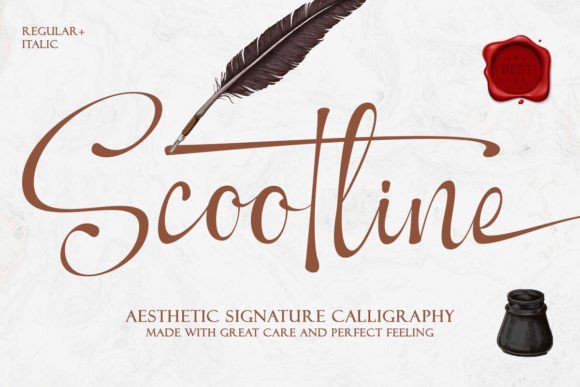 Scootline Script & Handwritten Font By Romie Creative
