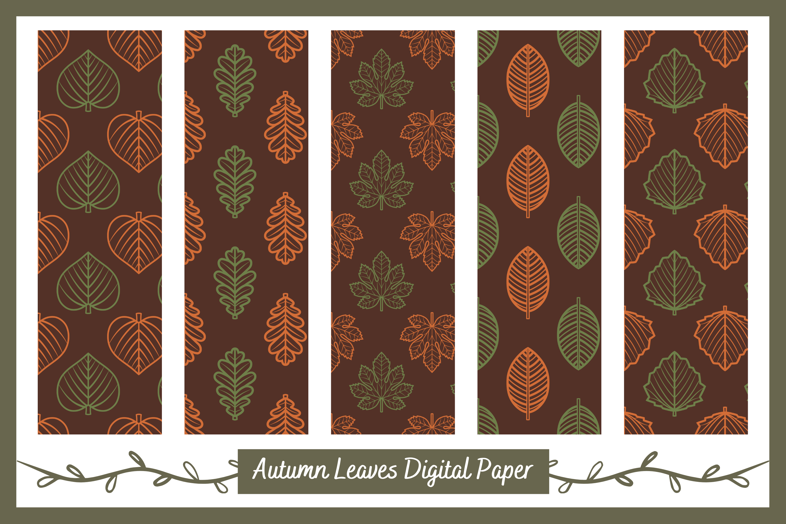 Seamless Autumn Leaves Digital Paper Graphic by sara_sb2000 · Creative ...