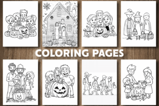 130 Halloween Family Coloring Pages Graphic by Design Wave · Creative ...