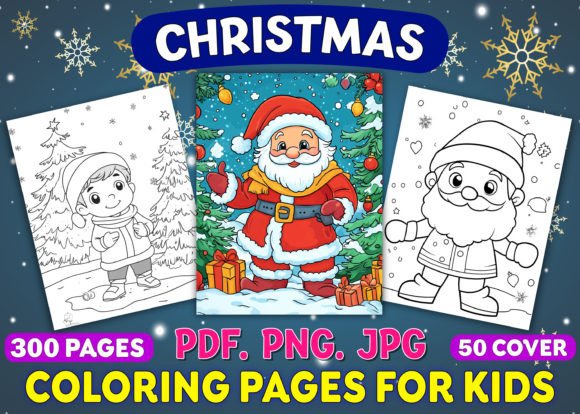 300 Christmas Coloring Pages for Kids