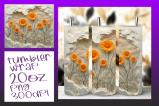 3D Floral Hole Design for 20oz Tumbler Graphic by digitaldarius ...