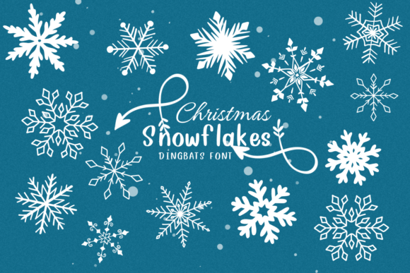 Christmas Snowflakes Dingbats Font By CHANOK